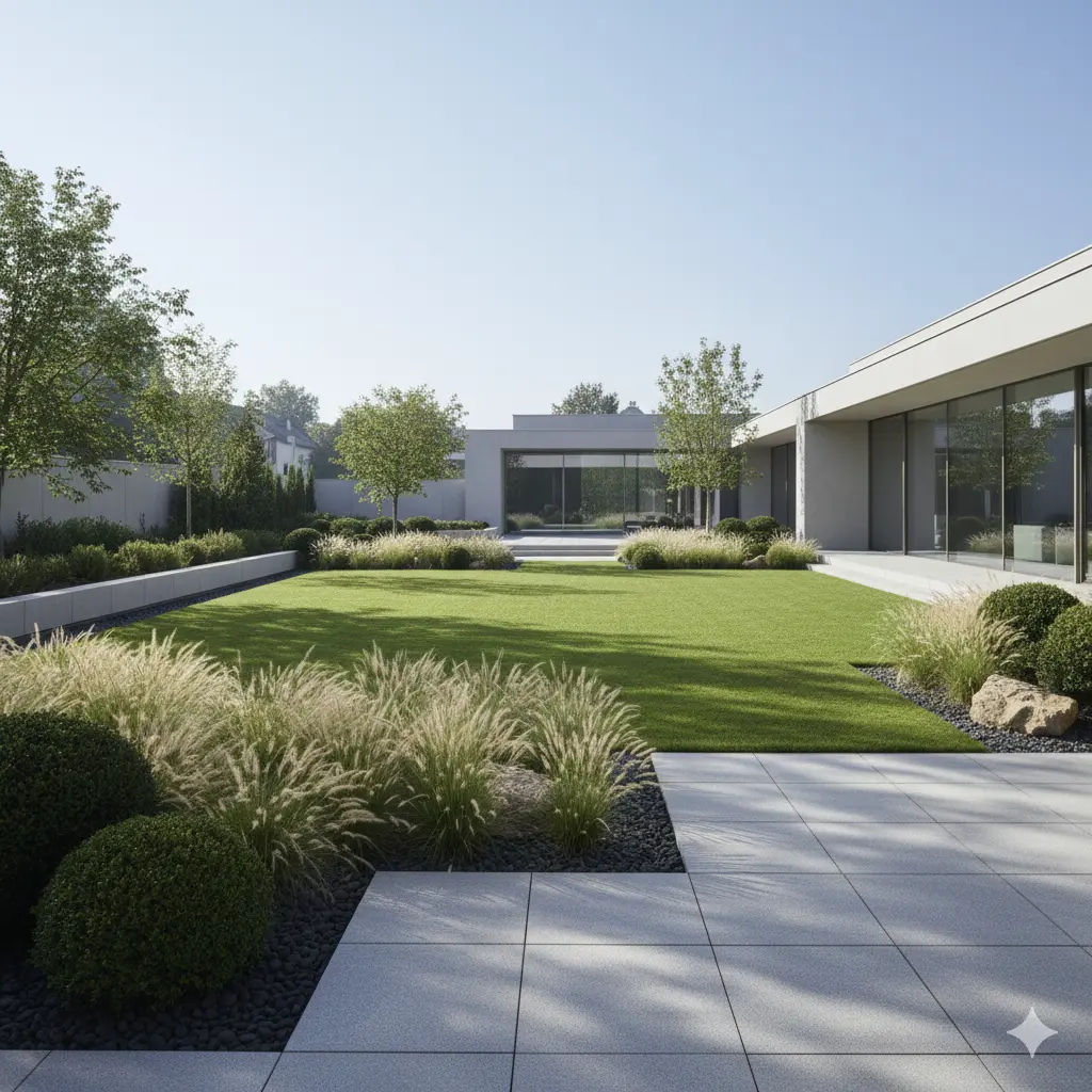 Gazon et plantations