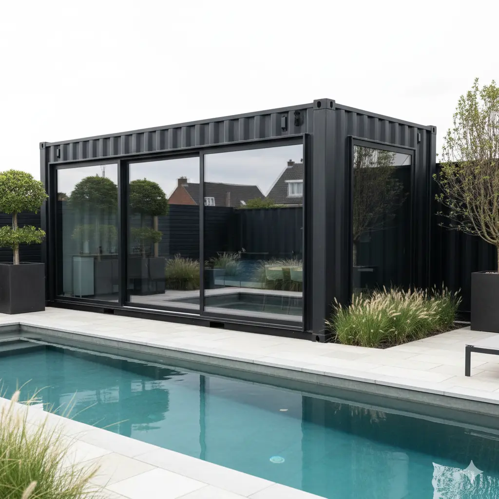 Pool house container
